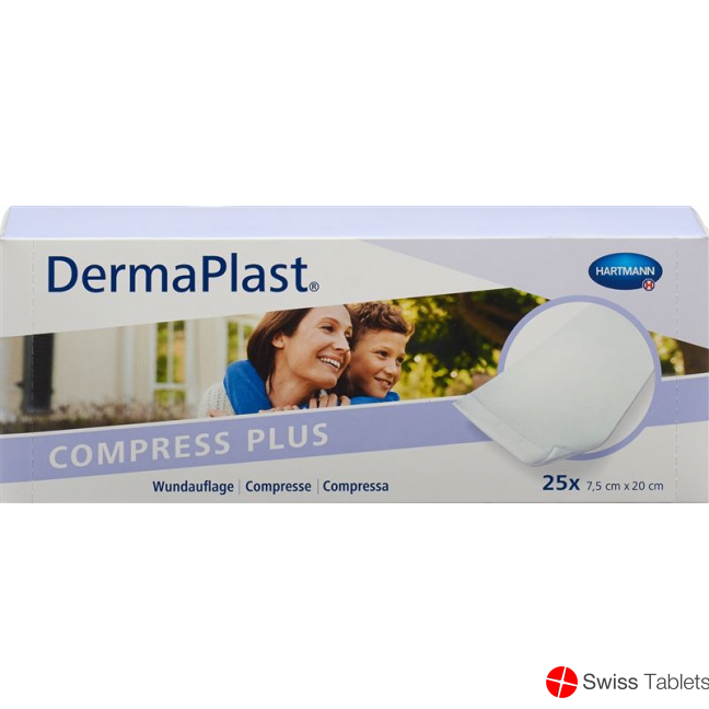Dermaplast Compress Plus 7.5x20cm 25 Pieces buy online