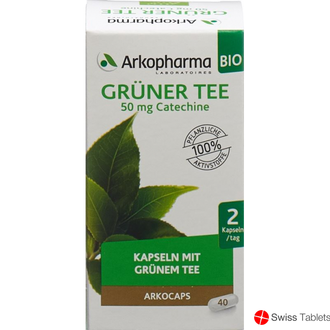 Arkocaps Grüntee Kapseln Bio Dose 40 Stück buy online