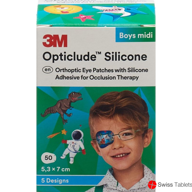 3M Opticlude Sil Augenv 5.3x7cm Midi Bo (n) 50 Stück buy online