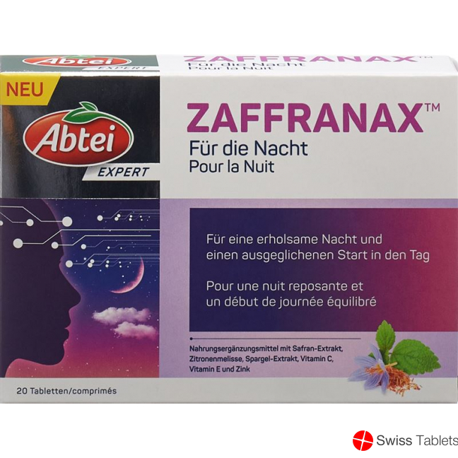 Abtei Zaffranax für die Nacht Tabletten 20 Stück buy online Abtei Zaffranax für die Nacht Tabletten 20 Stück buy online