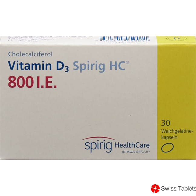 Vitamin D3 Spirig HC Kapseln 800 Ie 30 Stück buy online