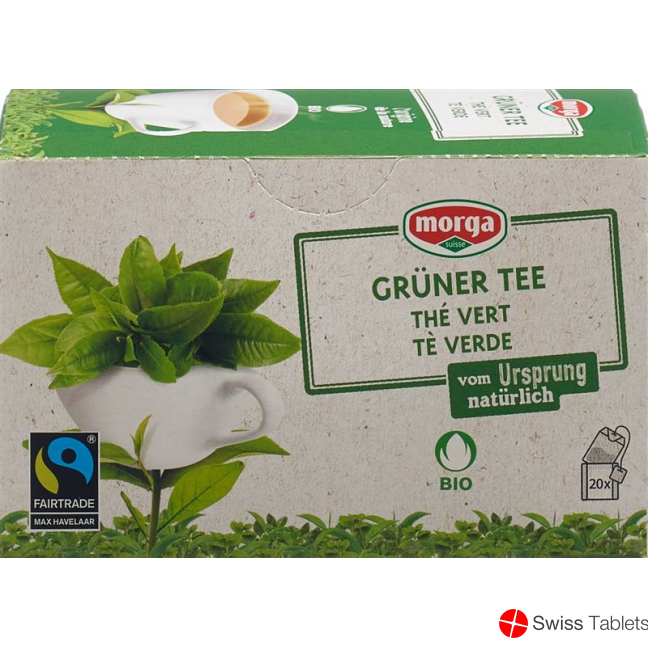 Morga Grüner Tee mit Hülle Bio Fairtr Knos 20 Stück buy online