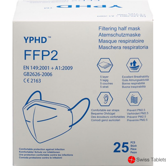 Yphd Respirator FFP2 25 pieces buy online