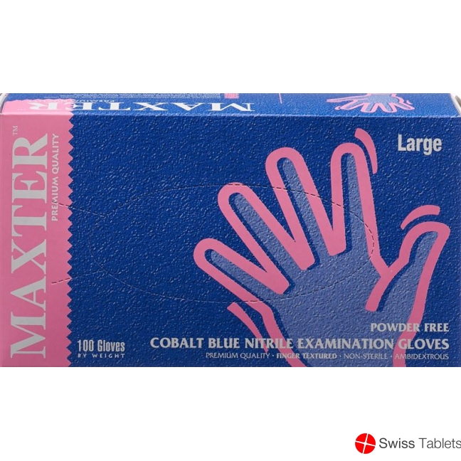 Maxter Nitril Handschuhe ohne Puder L 100 Stück buy online