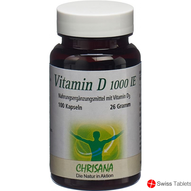 Chrisana Vitamin D3 Kapseln 1000 Ie Dose 100 Stück buy online