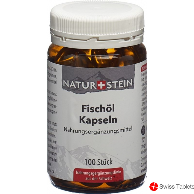 Naturstein Fischoel Kapseln Glasflasche 100 Stück buy online