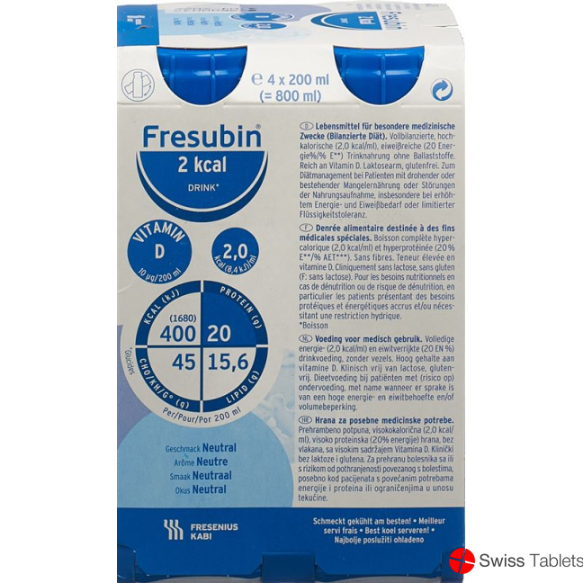 Fresubin Pi-Aps 2 Kcal Drink Neutral 4x 200ml buy online