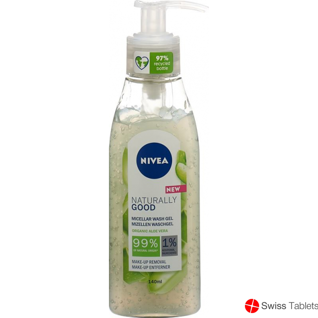 Nivea Naturally Good Mizell Waschgel Flasche 140ml buy online