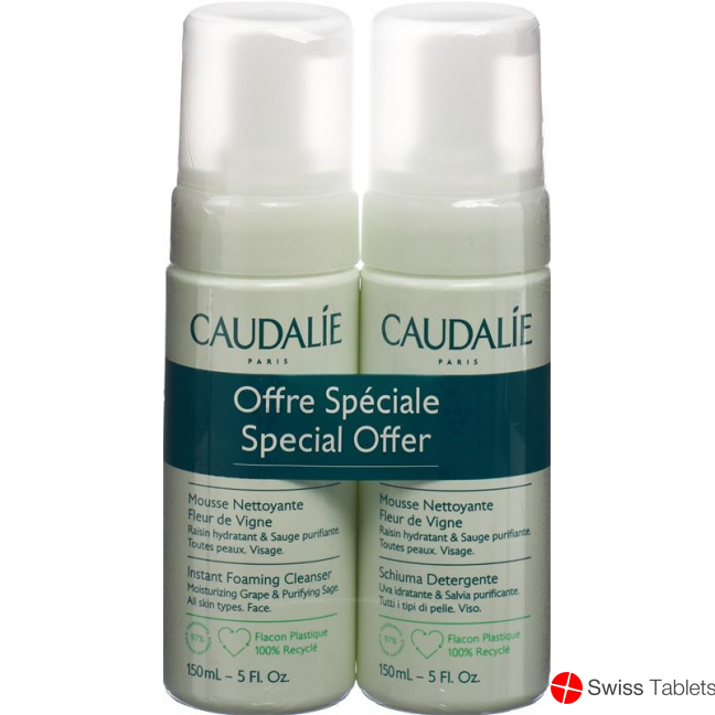 Caudalie Demaquillant Duo Vinoclean Mousse Nettoyante Fleur de Vigne 150ml buy online