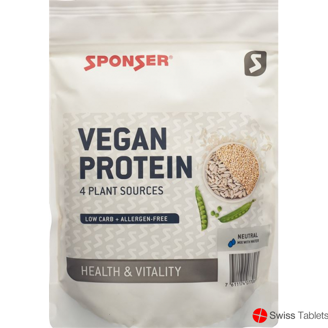 Sponser Vegan Protein Neutral Beutel 480g buy online