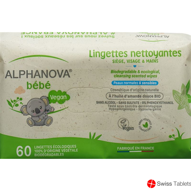 Alphanova BB Pflegetücher Bio Abbaubar 60 Stück buy online