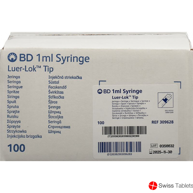 BD Plastipak Spritze 1ml Ll Zentrisch 0.01ml 100 Stück buy online