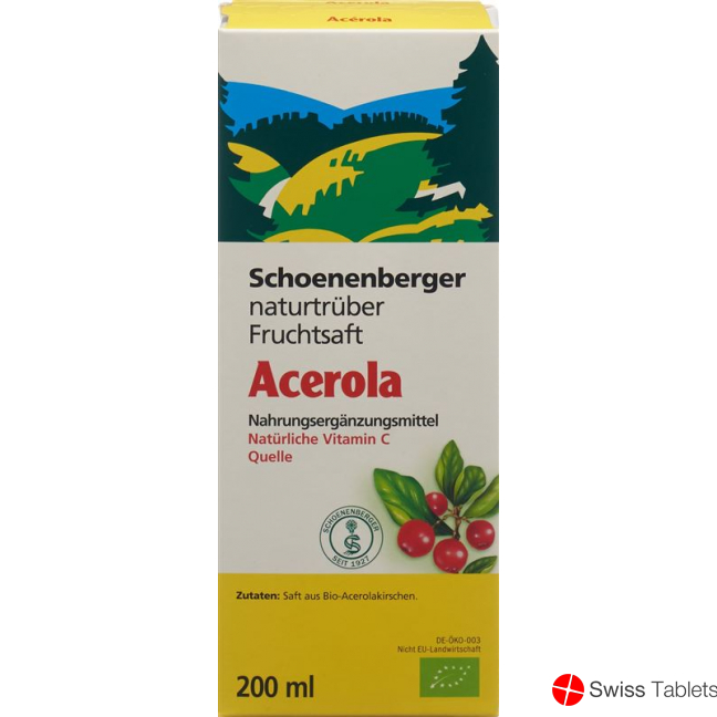 Schönenberger Acerola Nature Fruit Juice Organic 200ml buy online