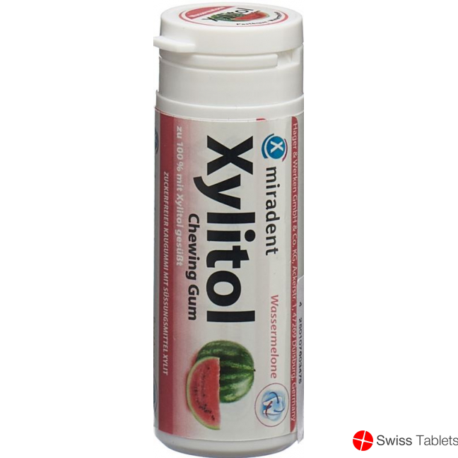 Miradent Xylitol Kaugummi Wassermelone Dose 30 Stück buy online
