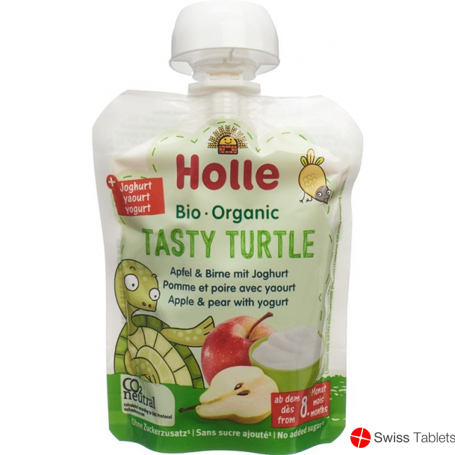 Holle Tasty Turtle Apfel&birne mit Joghurt 85g buy online