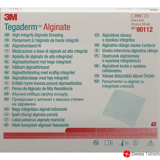 3M Tegaderm Alginat Kompresse 10x10cm (neu) 10 Stück buy online