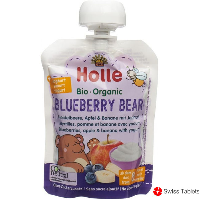 Holle Blueberry Bear Pouchy Heide Apf Ban Jog 85g buy online