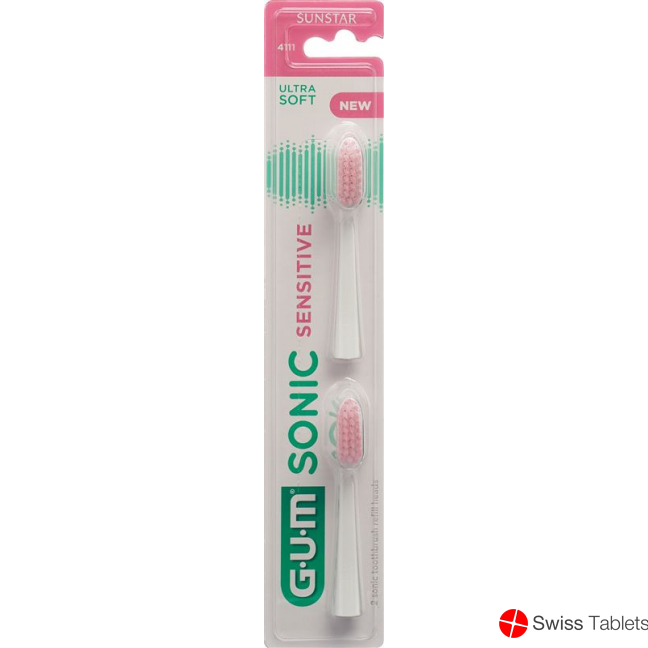 Gum Sonic Sensitive Ersatzköpfe Weiss 2 Stück buy online
