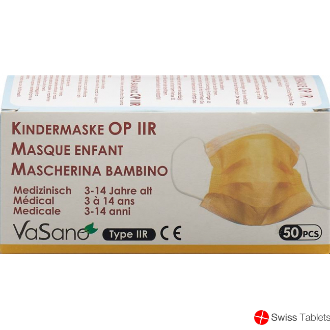 Vasano Op Maske Typ Iir Kind 3-14j Gelb 50 Stück buy online