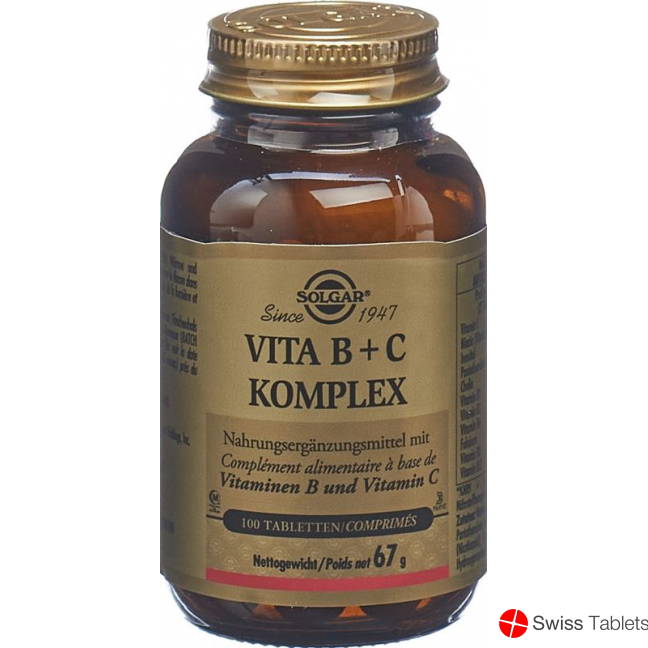 Solgar Vita B+c Komplex Tabletten Flasche 100 Stück buy online