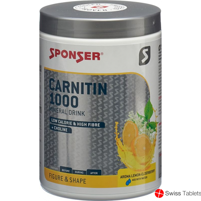 Sponser Carnitin 1000 Mineraldrink Lem-Elder 400g buy online