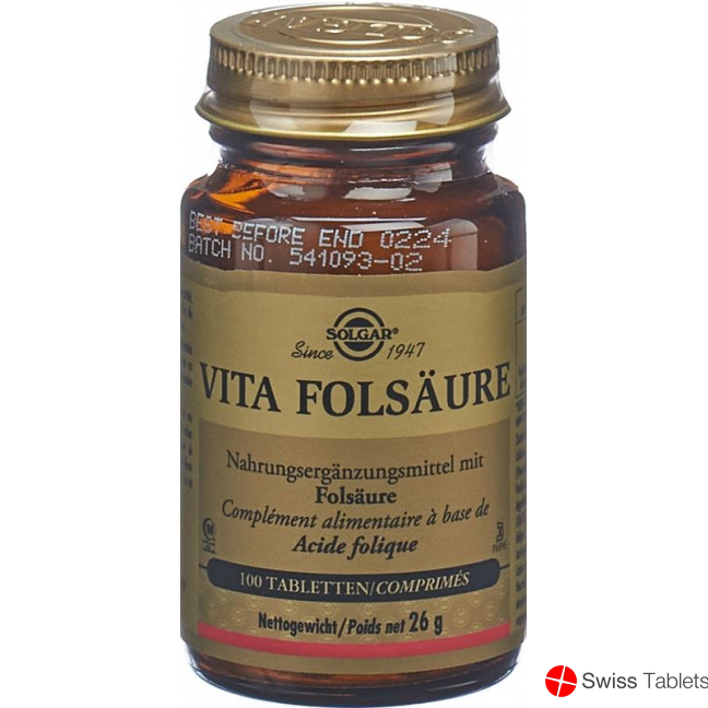 Solgar Vita Folsäure Tabletten (neu) Flasche 100 Stück buy online
