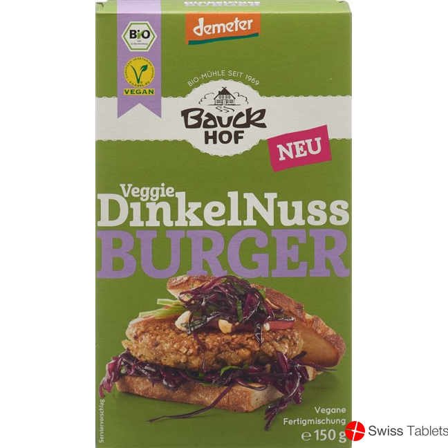 Bauckhof Dinkel-Nuss Burger 150g buy online