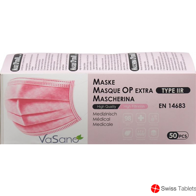 Vasano Op Maske Extra Iir D/f/i/e Starkrosa 50 Stück buy online