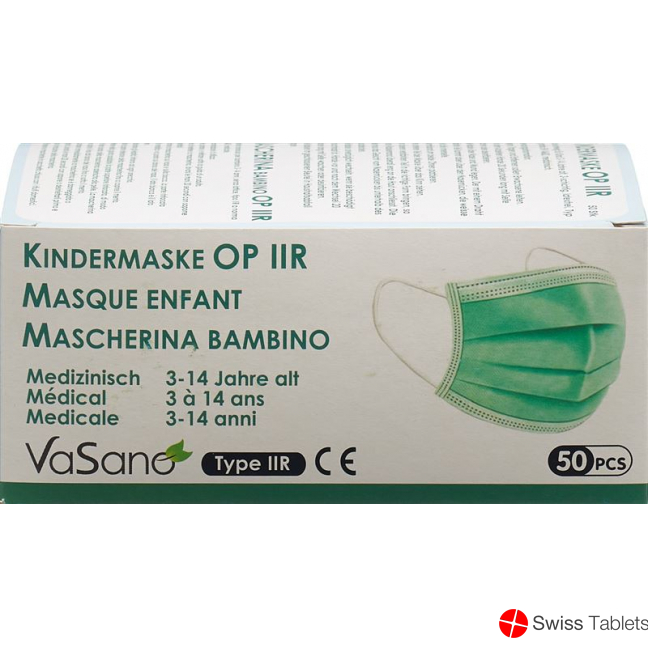 Vasano Op Maske Typ Iir Kind 3-14j Grün 50 Stück buy online Vasano Op Maske Typ Iir Kind 3-14j Grün 50 Stück buy online
