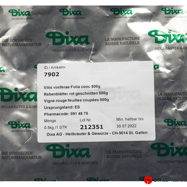 Dixa Vitis Viniferae Folia Conc 500g buy online