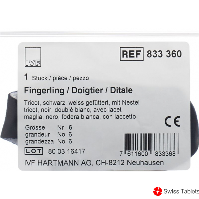 IVF Däumling Tricot Grösse 6 Schwarz buy online
